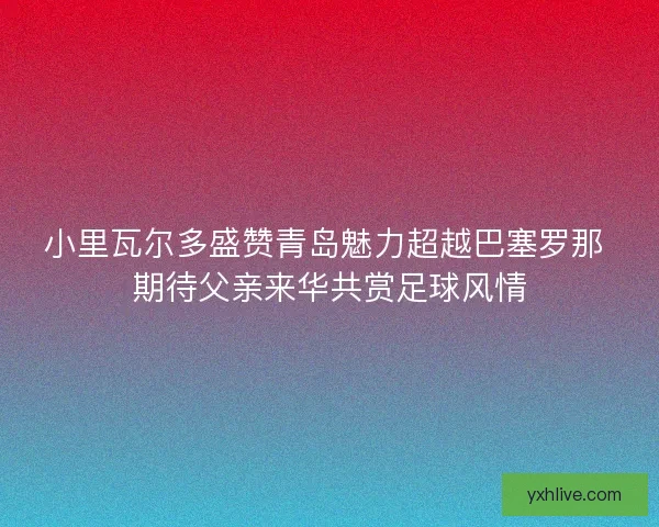 小里瓦尔多盛赞青岛魅力超越巴塞罗那 期待父亲来华共赏足球风情